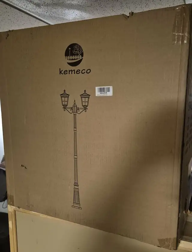 8FT SOLAR STREET LAMP POST – DUAL HEAD – CAST ALUMINUM NEW $240 - Photo 4