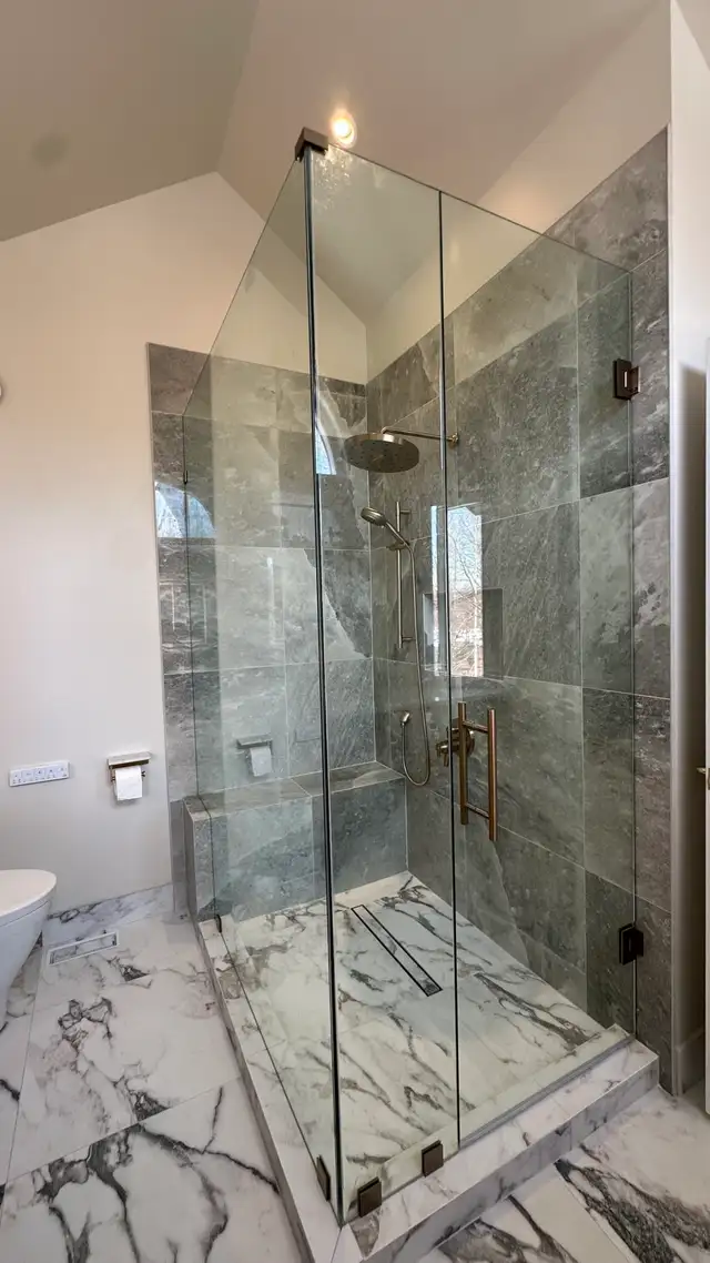 BATHTUB SLIDING GLASS DOORS SHOWER ENCLOSURE GLASS RAILING PARTI - Photo 3