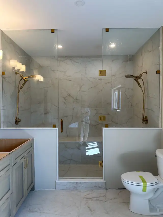 BATHTUB SLIDING GLASS DOORS SHOWER ENCLOSURE GLASS RAILING PARTI - Photo 6