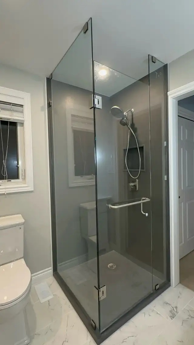 BATHTUB SLIDING GLASS DOORS SHOWER ENCLOSURE GLASS RAILING PARTI - Photo 8