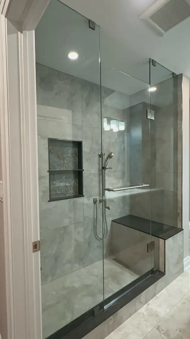 BATHTUB SLIDING GLASS DOORS SHOWER ENCLOSURE GLASS RAILING PARTI - Photo 10