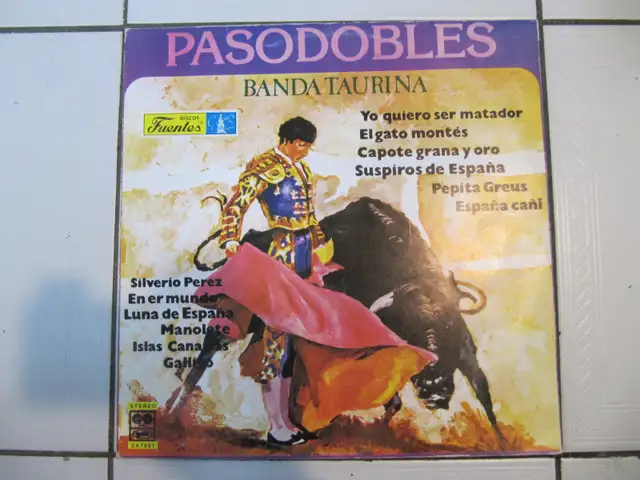 Pasodobles Banda Taurina Spanish Vinyl LP Stereo 2A7001 Cir 1980