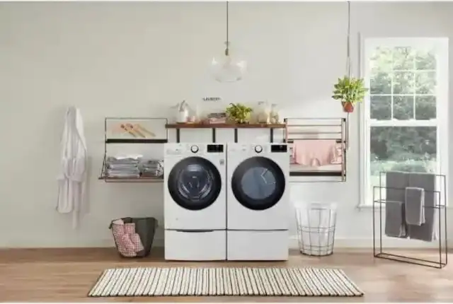 LG WM3600HWA 27' Front Load Washer DLE3600W Dryer Pair Sale - Photo 6