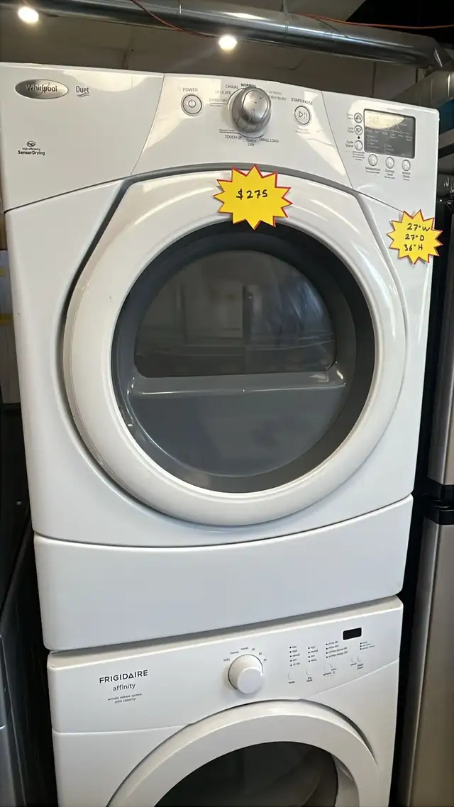 Whirlpool Electric  Dryer 27" and 36"H-30-Day Warranty