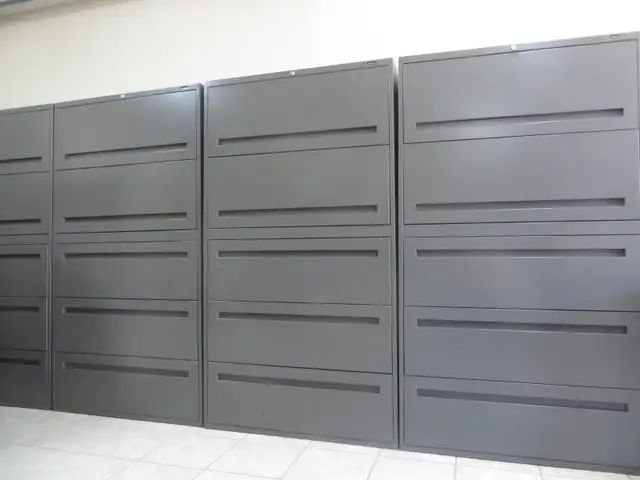 5 Drawers Lateral Metal Filing Cabinets, Lock and Key - Photo 4