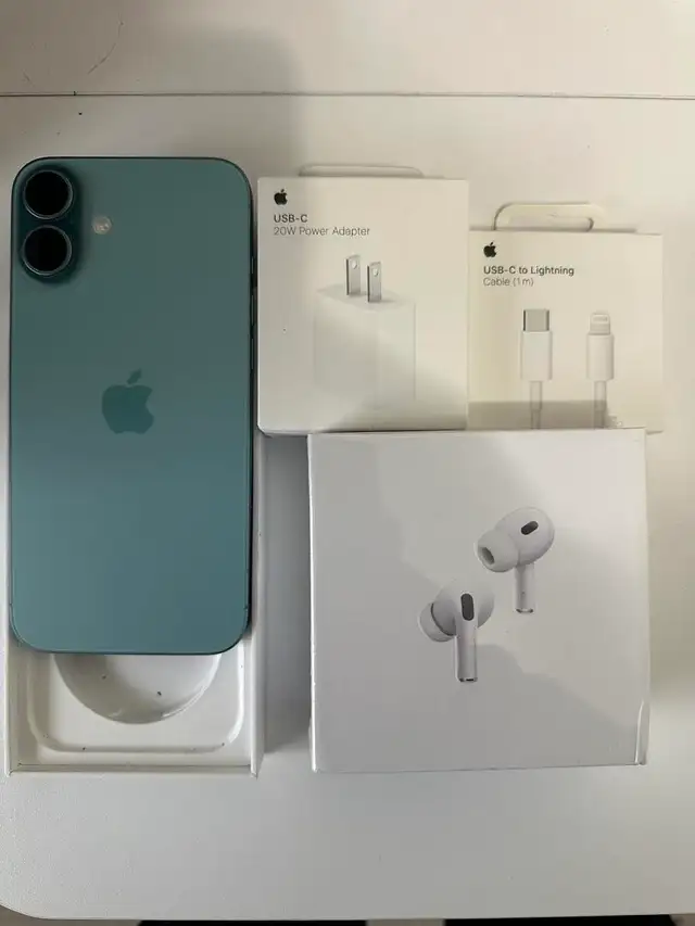 iPhone 16 plus 128gb Airpods Pkg/Delivery
