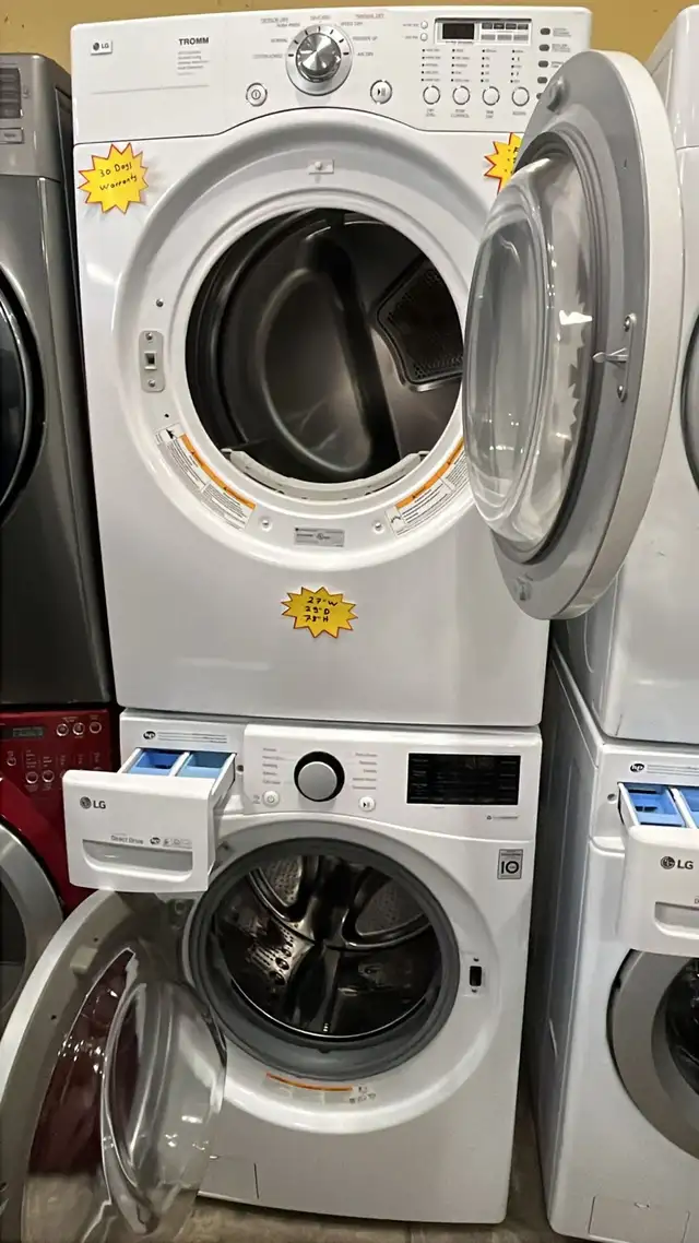 LG 27" Stackable Washer and Dryer-30-Day Warranty