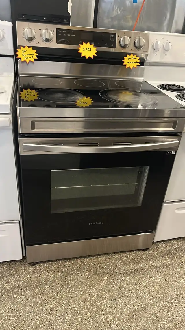 Samsung 30" Stainless Stell Convection Stove-30-Day Warranty