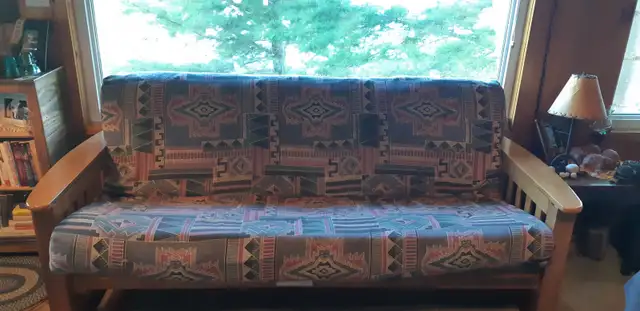 Solid Hardwood Futon  frame and mattress $350