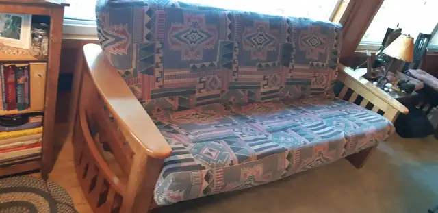 Solid Hardwood Futon  frame and mattress $350 - Photo 3