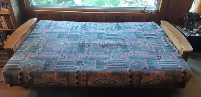 Solid Hardwood Futon  frame and mattress $350 - Photo 4