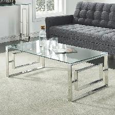 EROS Rectangular Coffee Table in Silver Free Delivery..