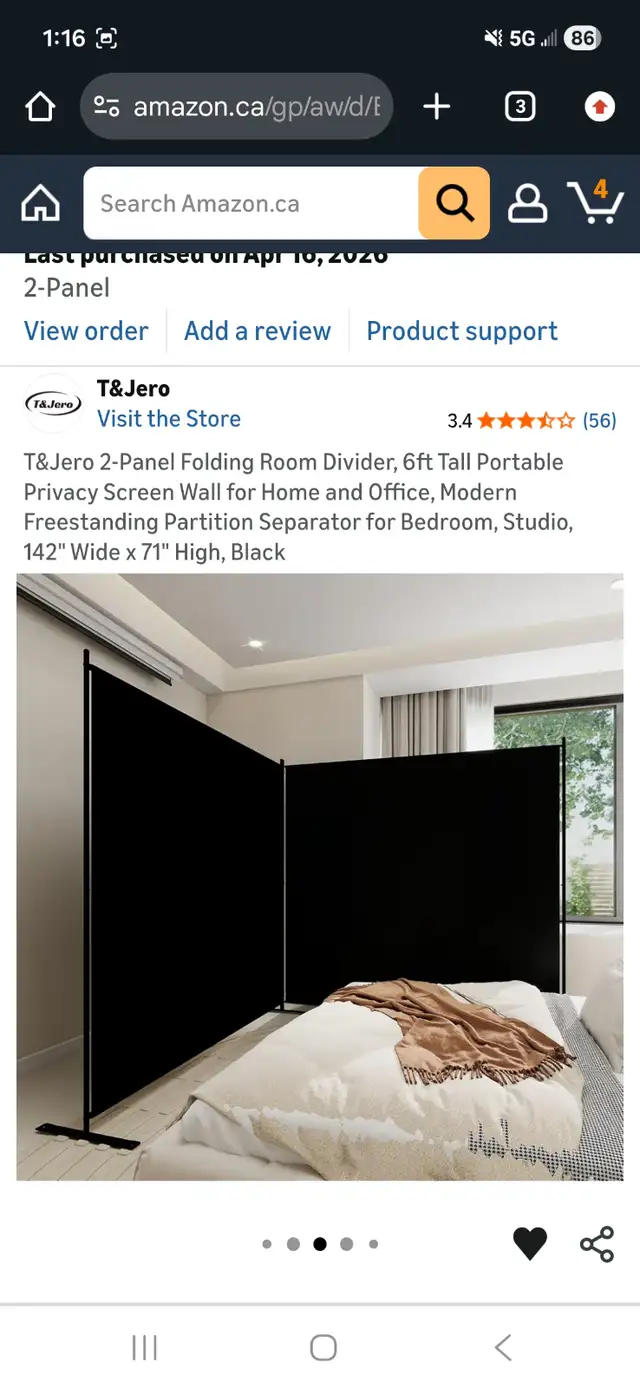 Two privacy panels black new havent used it - Photo 2