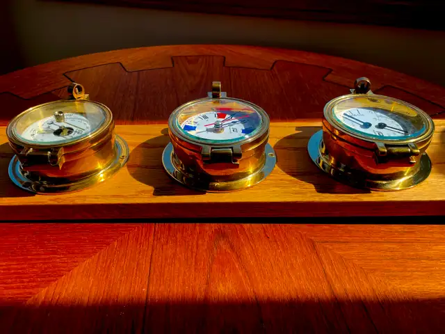 Set of 3, solid brass portal instruments