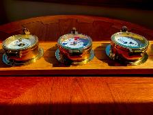 Set of 3, solid brass portal instruments
