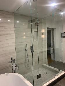 GLASS SHOWER ENCLOSURES DOORS OFFICE GLASS PARTITION RAILING ETC