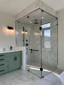 CUSTOM SHOWER GLASS ENCLOSURES SHOWER DOORS BATHTUB GLASS SLIDER