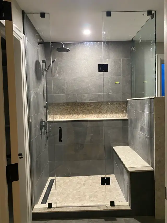 CUSTOM SHOWER GLASS ENCLOSURES SHOWER DOORS BATHTUB GLASS SLIDER - Photo 3