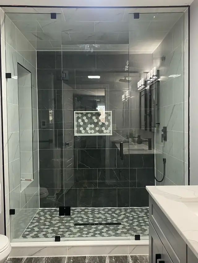 CUSTOM SHOWER GLASS ENCLOSURES SHOWER DOORS BATHTUB GLASS SLIDER - Photo 5