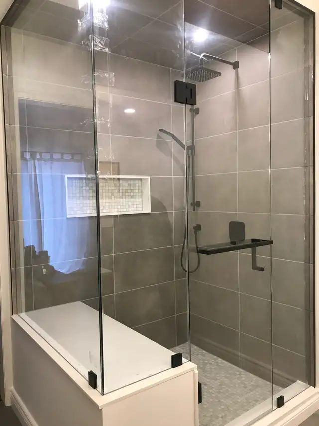 BATHTUB SLIDING GLASS DOORS SHOWER ENCLOSURE GLASS RAILING PARTI - Photo 9
