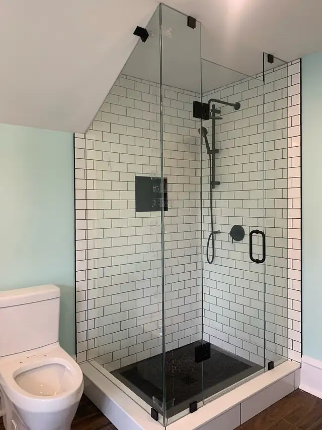 FRAMELESS SHOWER GLASS ENCLOSURES SHOWER DOORS GLASS PARTITIONS - Photo 4