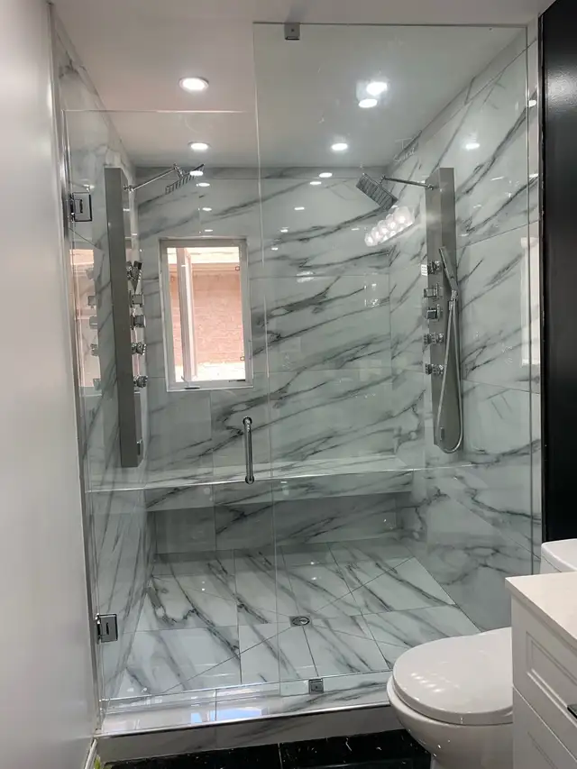 FRAMELESS SHOWER GLASS ENCLOSURES SHOWER DOORS GLASS PARTITIONS - Photo 7