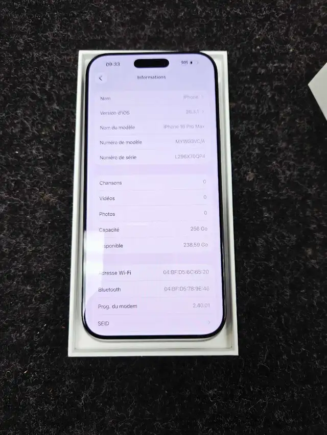 Iphone 16 pro max 256GB