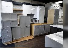 Gray kitchen cabinets!