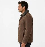 Men’s Sherpa Collar Leather Jacket - Photo 3