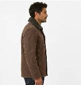 Men’s Sherpa Collar Leather Jacket - Photo 5