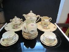 Limoges France ROYALE Tea Set for 6, Pattern #14324