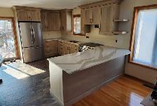 White Countertop With Stylish Golden Blackish Veins 437-522-8447