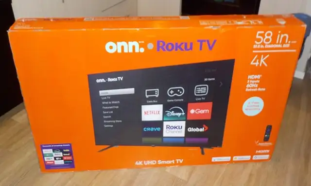 New 58" ONN Roku 4K UHD TV (still in the box)