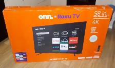 New 58" ONN Roku 4K UHD TV (still in the box)