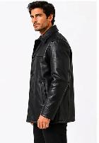Men’s Premium Black Leather Jacket - Photo 2