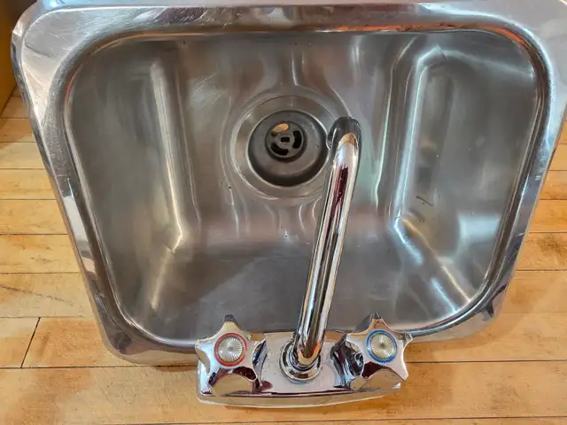 Stainless Steel Drop In Hand Sink and Faucet $75 firm