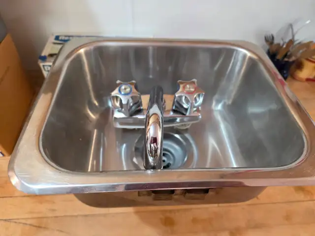 Stainless Steel Drop In Hand Sink and Faucet $75 firm - Photo 3