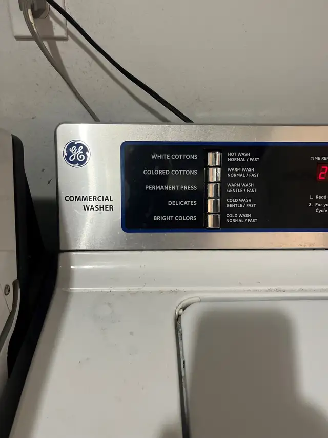 Used Commercial Coin Washing Machine/ Fridge sold separately