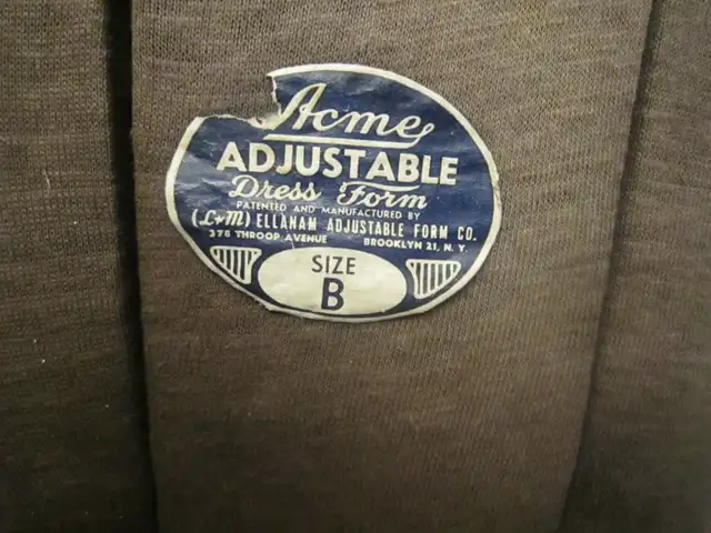 Vintage 1920's/1930's ACME Adjustable Dress Form, Size B - Photo 2