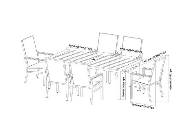 Outdoor patio dining set - Photo 7