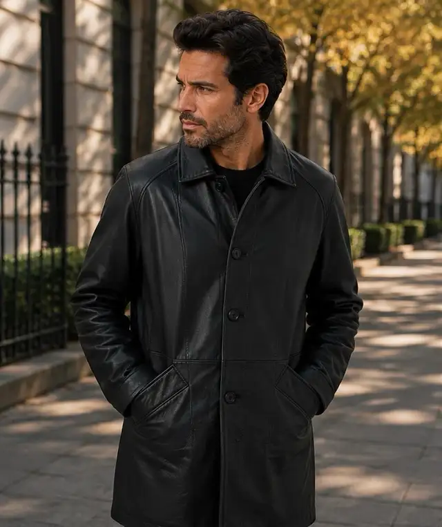 Men’s Classic Black Leather Jacket