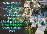 SXSW Condo Vaughan | 2b2b | Only $468K| Parking & Locker