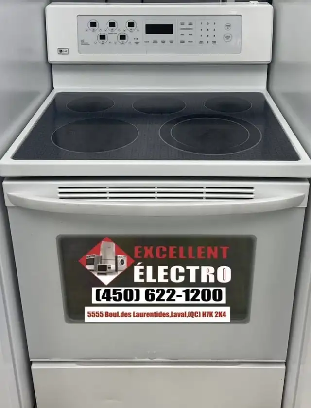 CUISINIÈRES BLANCHES VITRO DE MARQUE VARIÉE ‼️ GARANTIE UN AN✅