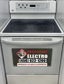 CUISINIÈRES BLANCHES VITRO DE MARQUE VARIÉE ‼️ GARANTIE UN AN✅