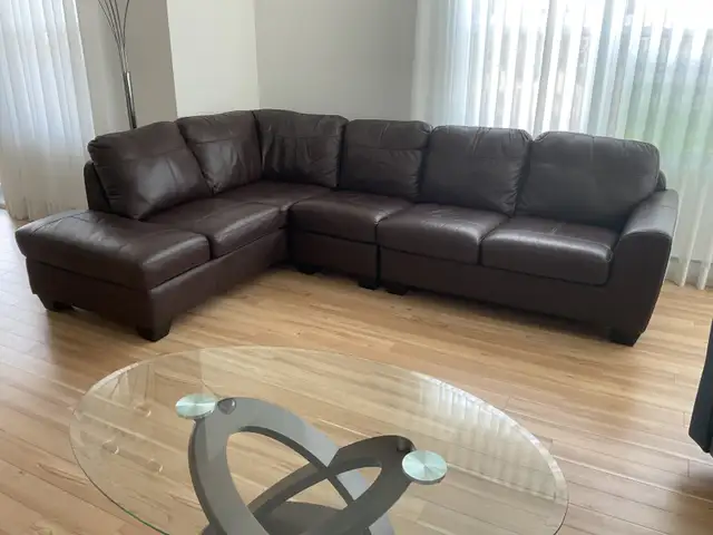 Fauteuil modulaire cuir véritable
