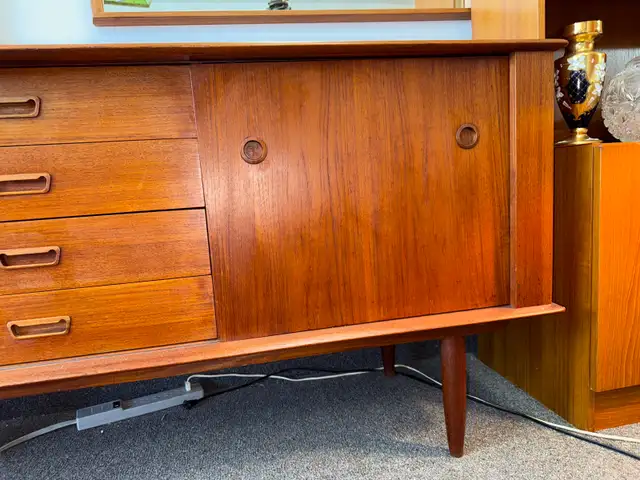 Mid-century modern Teak Sideboard credenza buffet entertainment - Photo 3