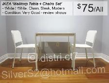 ~ IKEA Melltorp Table   2 Chairs White ~