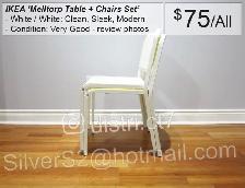 ~ IKEA Melltorp Table   2 Chairs White ~ - Photo 3