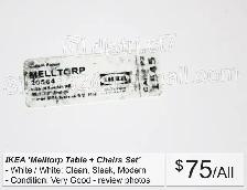 ~ IKEA Melltorp Table   2 Chairs White ~ - Photo 4