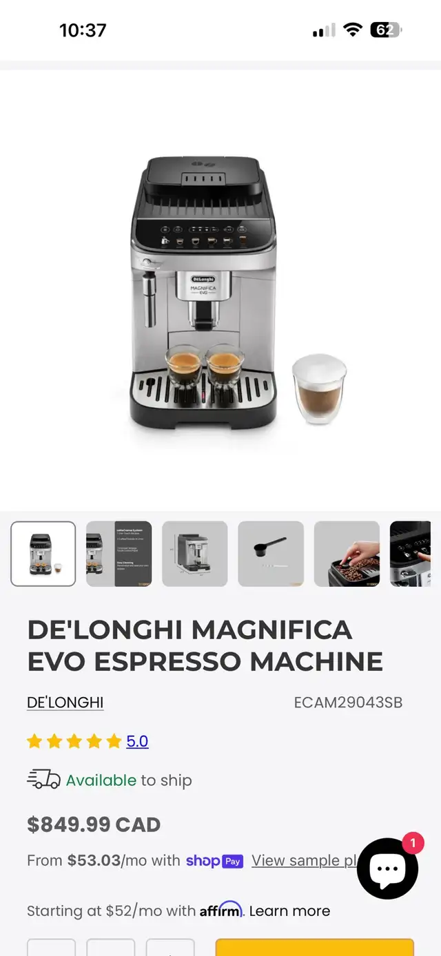 D’elonghi Magnifico Evo automatic espresso machine - Photo 3